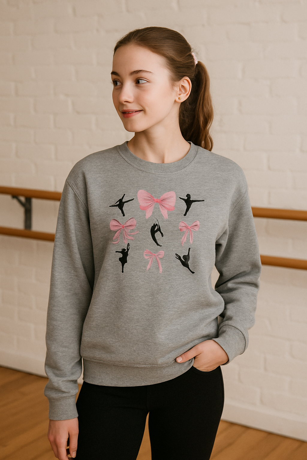 Pink Bow Obsessed Crew Neck Sweatshirt