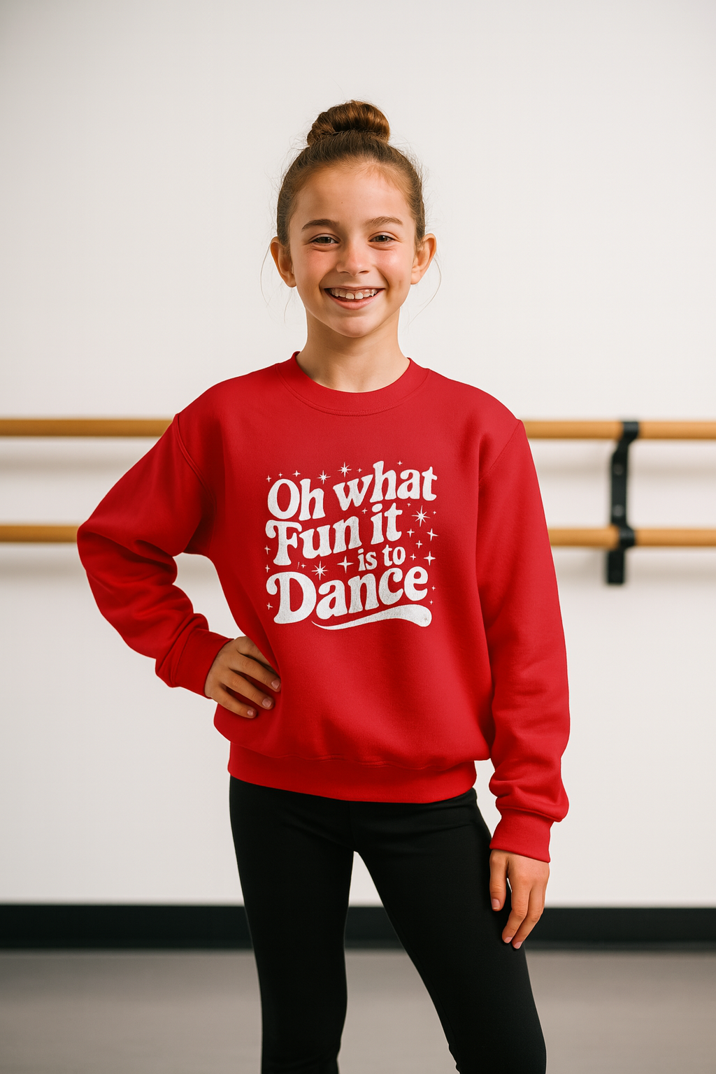 Oh What Fun It Is To Dance Youth Crewneck Sweatshirt